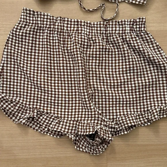 Wild Fable 2 Piece Brown Gingham Set - Picture 3 of 3